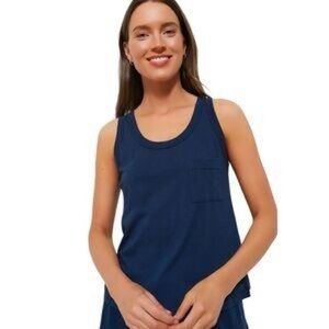 Eberjey Navy Cotton Pocket Tank